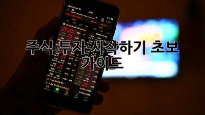 주식 투자 시작하기: 초보 가이드